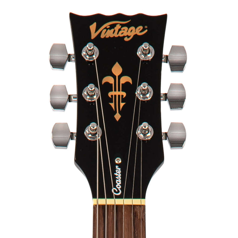 Vintage V10 Coaster Series Electric Guitar Pack. Boulevard Black