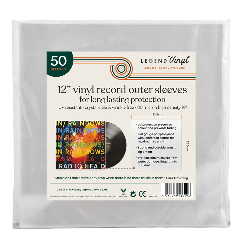 Legend Vinyl - Pack of 50 12″ LP Sleeves For Vinyl Records