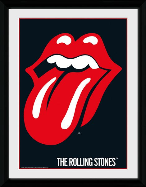 The Rolling Stones (Lips) A3  Framed Collector Print 30x40cm