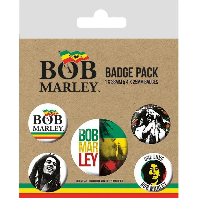 Bob Marley (Various Images) Badge Pack - The Musicstore UK