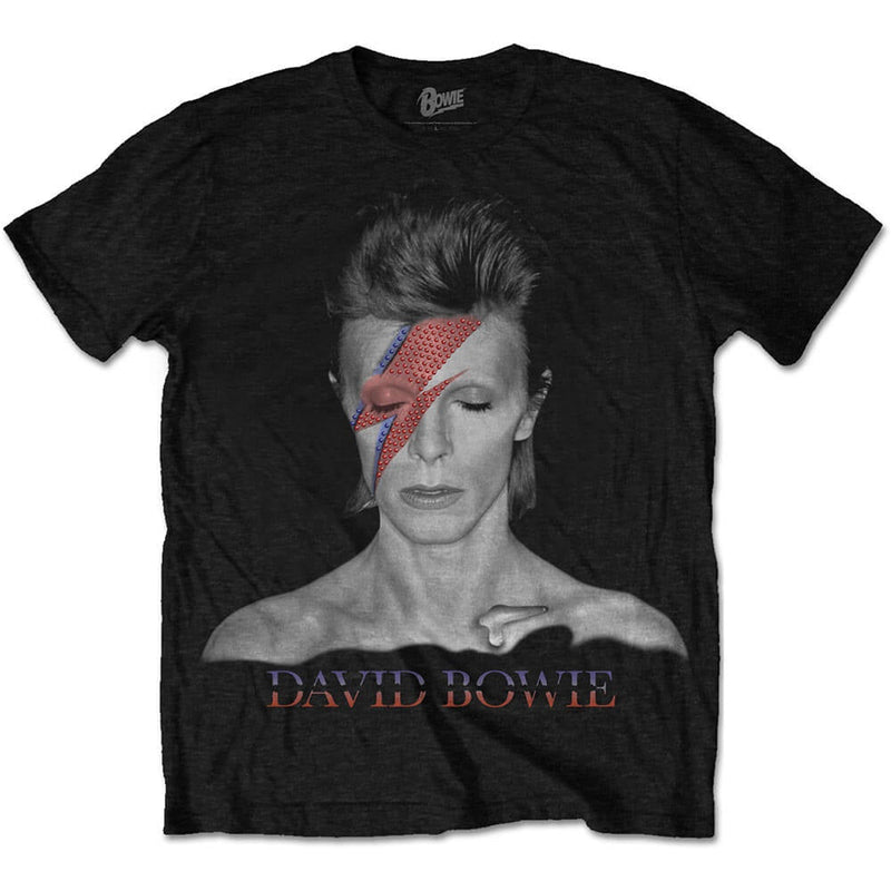 David Bowie (Aladdin Sane) Black Unisex T-Shirt - The Musicstore UK