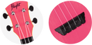 Flight TUS-35 ABS Soprano Travel Ukulele. Pink