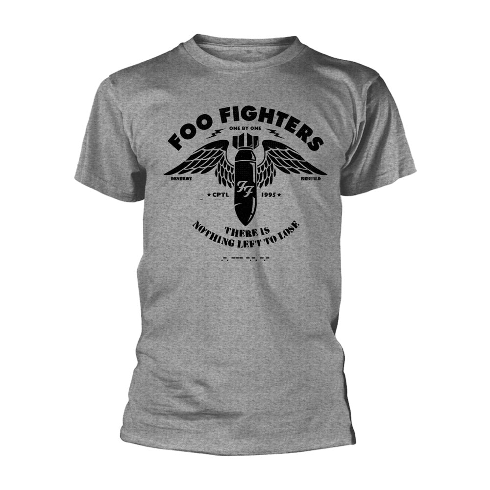 Official Foo Fighters 'Nothing Left To Lose' Stencil Logo T-Shirt - Men's Grey Tee