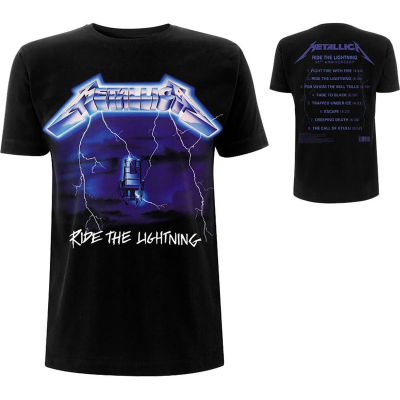 Metallica (Ride The Lightning) T-Shirt. Backprint - The Musicstore UK