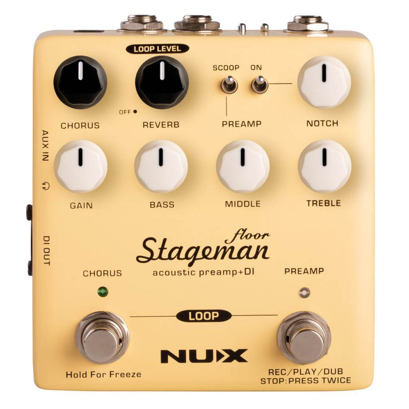 NUX NAP-5 Stageman Floor Acoustic Preamp DI Guitar Effects Pedal - The Musicstore UK