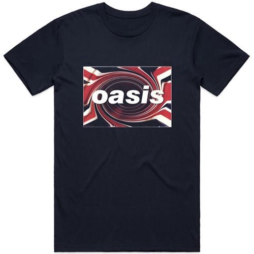 Oasis (Union Jack Original) Navy Unisex T-Shirt - The Musicstore UK