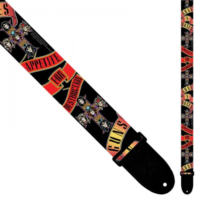Perris PLLPCPRB Guns n Roses – Appetite for destruction Polyester Guitar Strap - The Musicstore UK