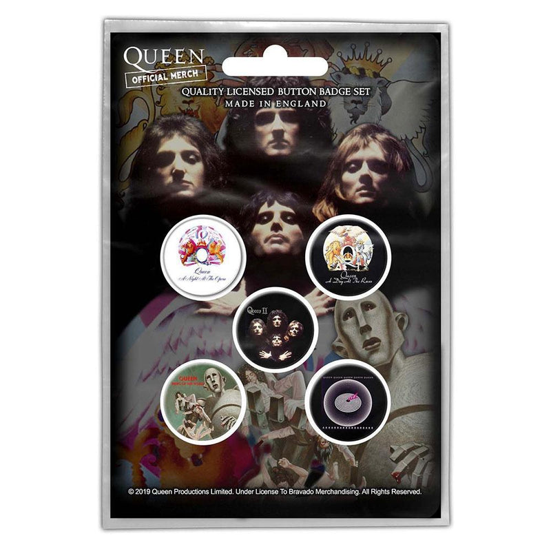 Queen (Early Albums) Badge Pack - The Musicstore UK