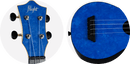 Flight TUS-65 Shimmer ABS Soprano Travel Ukulele. Sapphire