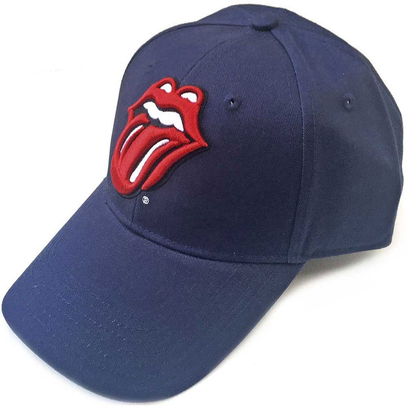The Rolling Stones (Classic Tongue) Navy Unisex Baseball Cap - The Musicstore UK