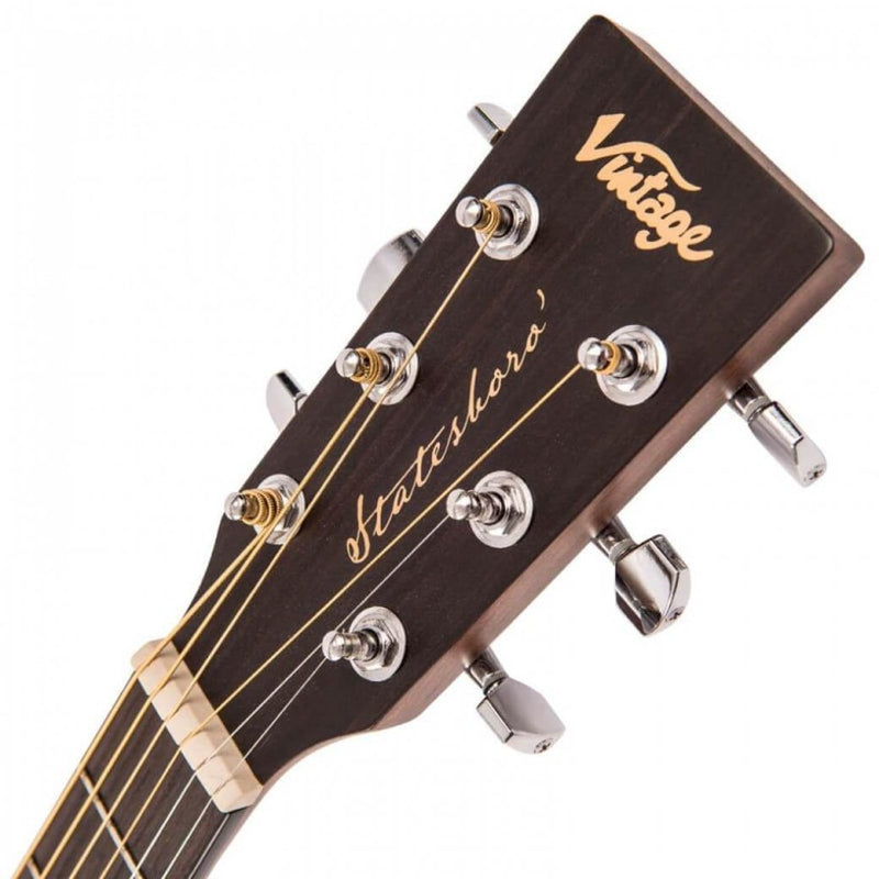 Vintage VE440WK Paul Brett Signature Statesboro' Dreadnought Electro Acoustic Guitar. Whiskey Sour Finish - The Musicstore UK