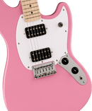 Squier Sonic Mustang HH, Maple Fingerboard, White Pickguard, Flash Pink