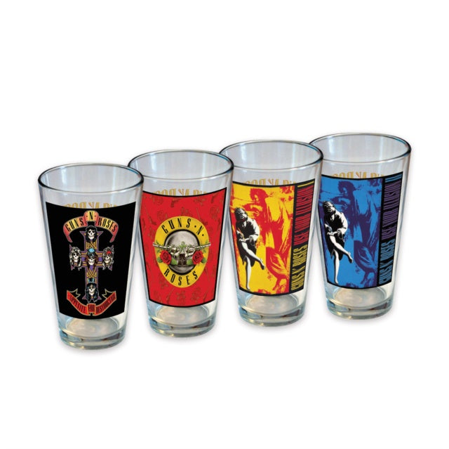 Guns N' Roses 16 Oz 4 Pack Pint Glasses