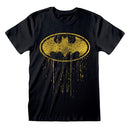 DC Comics Batman (Dripping Symbol)  Unisex Black T-Shirt