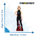 Taylor (Black Catsuit) 179cm Life Size Cardboard Cut Ou