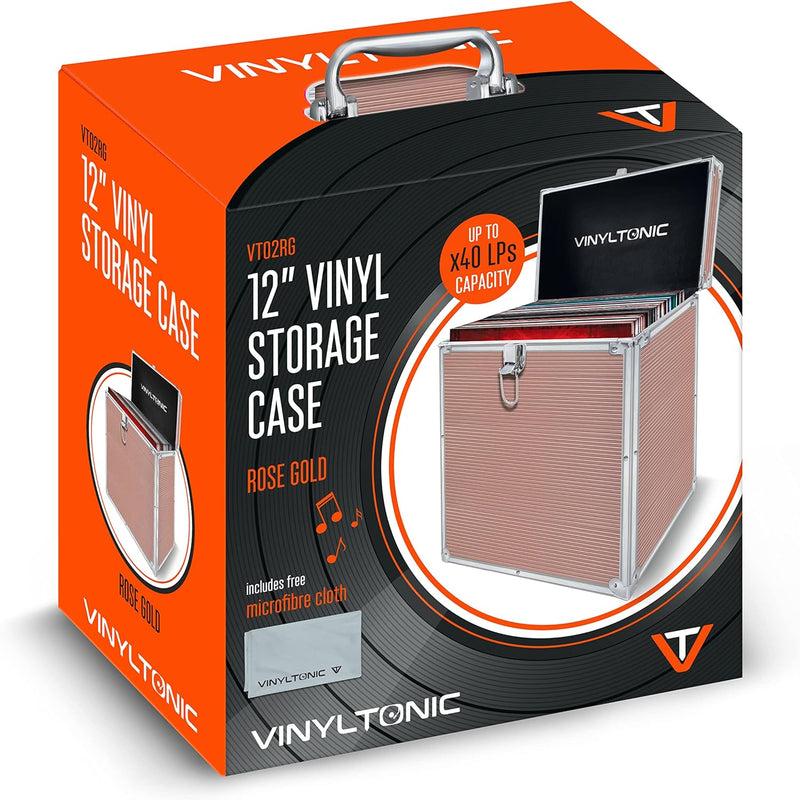 Vinyl Tonic VT02RG 12" Rose Gold LP Storage Case With Cloth