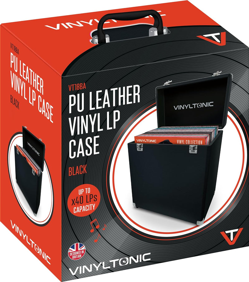 Vinyl Tonic VT18BA PU leather LP Case Black