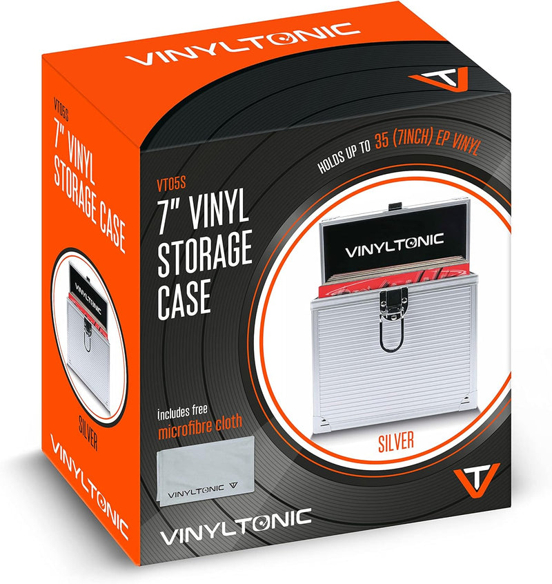 Vinyl Tonic VT05S 7" Vinyl Storage Case With Cloth - Silver