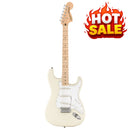 Squier Affinity Series Stratocaster, Maple Fingerboard, White Pickguard, Olympic White