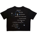 Billie Eilish Ladies Crop Top: HMHAS Tracklist (Black) (Back Print)