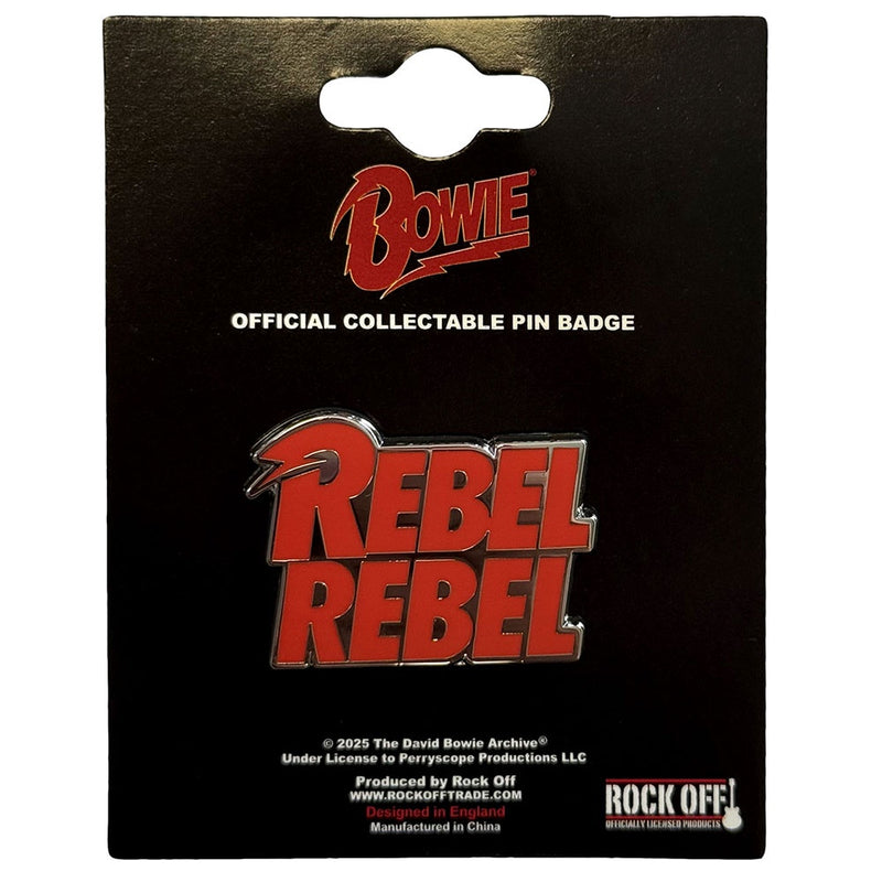 David Bowie Pin Badge: Rebel Rebel
