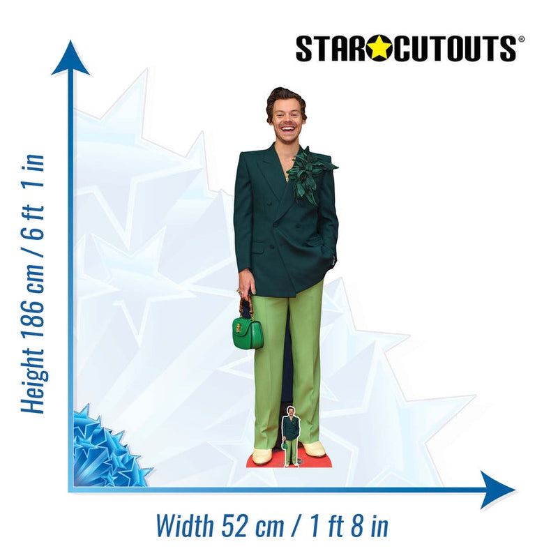 Harry Styles (Green) Life Size Cardboard Cut Out (with Mini Cutout)