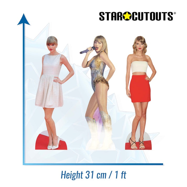 T Singer Three Pack Shelf Top Cutout Cardboard Cut Out Height 31cm