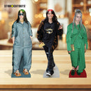 Billie Eilish Shelf Top Pack Cardboard Cut Outs. Height 31cm