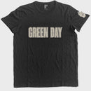 Green Day Unisex T-Shirt: Logo & Grenade Applique (Black) (Embellished) (LOS)