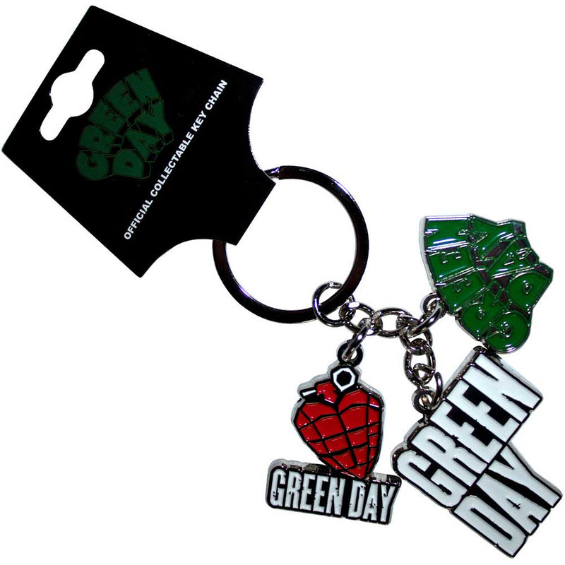 Green Day (Logo Charms) Metal Keychain