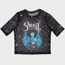 Ghost Ladies Mesh Crop Top: Opus (Black)