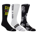 Guns N' Roses Unisex Sock Gift Box: (3 in a Pack) Logos (Multicolour) (UK Size 6.5 - 11)