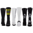 Guns N' Roses Unisex Sock Gift Box: (3 in a Pack) Logos (Multicolour) (UK Size 6.5 - 11)