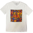 Happy Mondays Unisex T-Shirt: Greatest Hits (White)