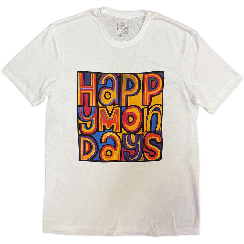 Happy Mondays Unisex T-Shirt: Greatest Hits (White)