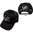 Korn Unisex Mesh Back Cap: Sonic Silver Logo (Black) (Back Print)
