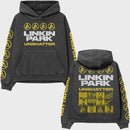 Linkin Park Unisex Pullover Hoodie: Unshatter (Charcoal Grey) (Back Print & Sleeve Print)