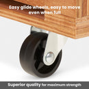 Legend Vinyl - Wooden Vinyl Record Storage Crate on Wheels for 100 LP's