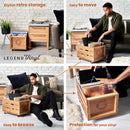 Legend Vinyl - Wooden Vinyl Record Storage Crate on Wheels for 100 LP's