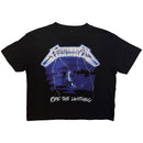 Metallica Ladies Crop Top: Ride The Lightning (Black) (Back Print)