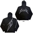 Metallica Unisex Pullover Hoodie: M Bolt (Black) (Back Print)