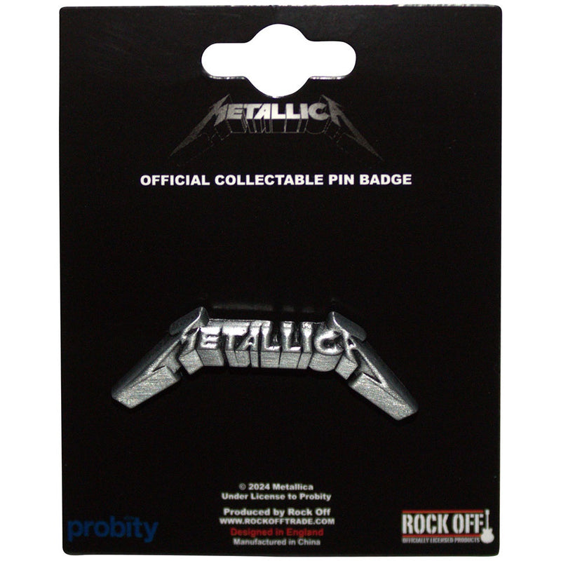 Metallica Pin Badge: 3D Logo