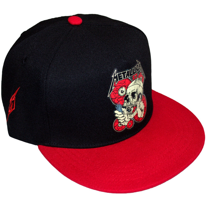 Metallica Unisex Snapback Cap: The Shortest Straw Red Eyes