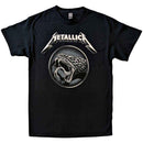 Metallica Unisex T-Shirt: Black Album Poster (Black)