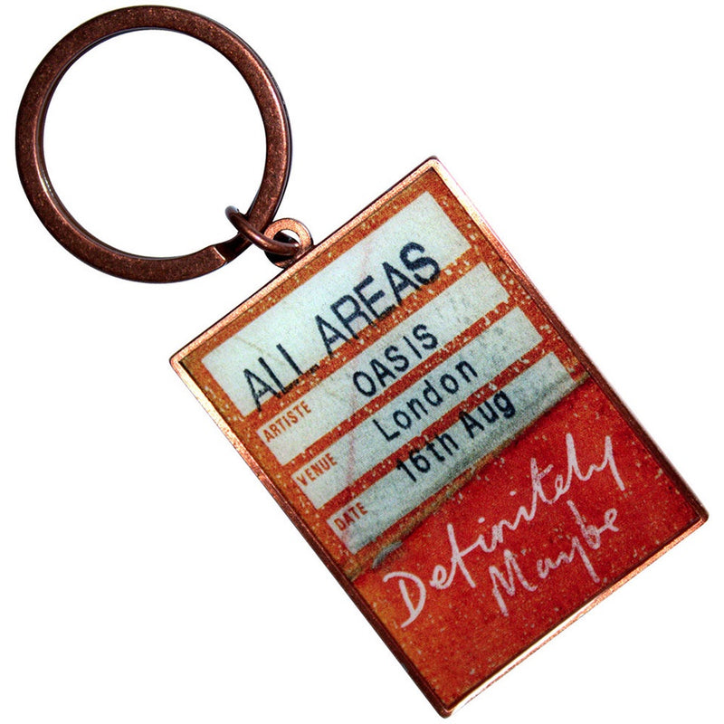 Oasis Keychain: Definitely Maybe AAA Setlist (Double Sided)