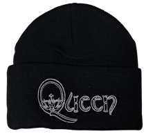 QUEEN - Queen - Silver Lurex Crown Q Beanie