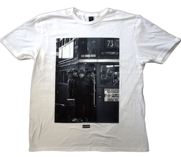 Oasis (London Bus Photo) Unisex White T-Shirt