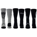 Queen Unisex Sock Gift Box: (3 in a Pack) Logos (Multicolour) (UK Size 6.5 - 11)