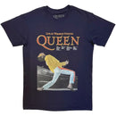 Queen Unisex T-Shirt: Wembley Stadium (Navy Blue)