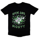Rick & Morty Unisex T-Shirt: Green Splat (Black)